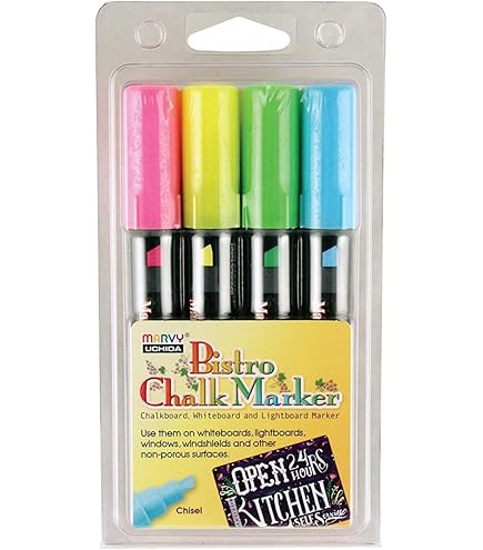 UCHIDA カラービュワー Amazon.com: Marvy Uchida Bistro Chalk Marker Set, Fine Tip